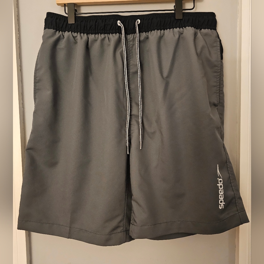 Speedo Men's Charcoal Athletic Shorts
